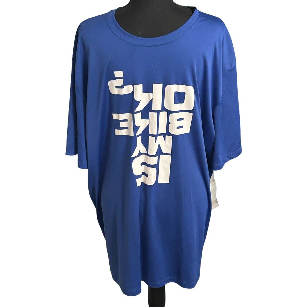 Is My Bike OK? Hanes Blue 2XL T-Shirt Bicycle Funny Novelty‎